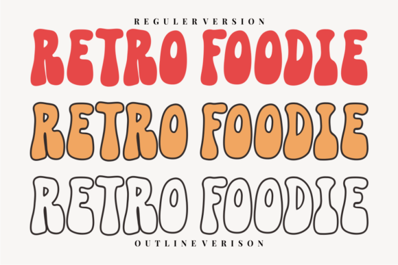 Retro Foodie Font PNG with transparent background - Preview 1