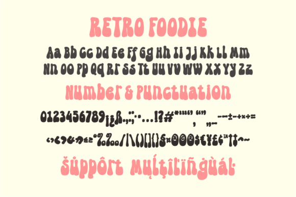 Retro Foodie Font PNG with transparent background - Preview 6