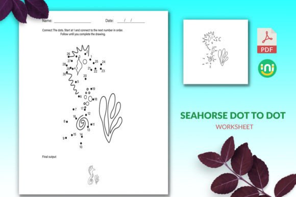 Sea-horse Dot to Dot Worksheet