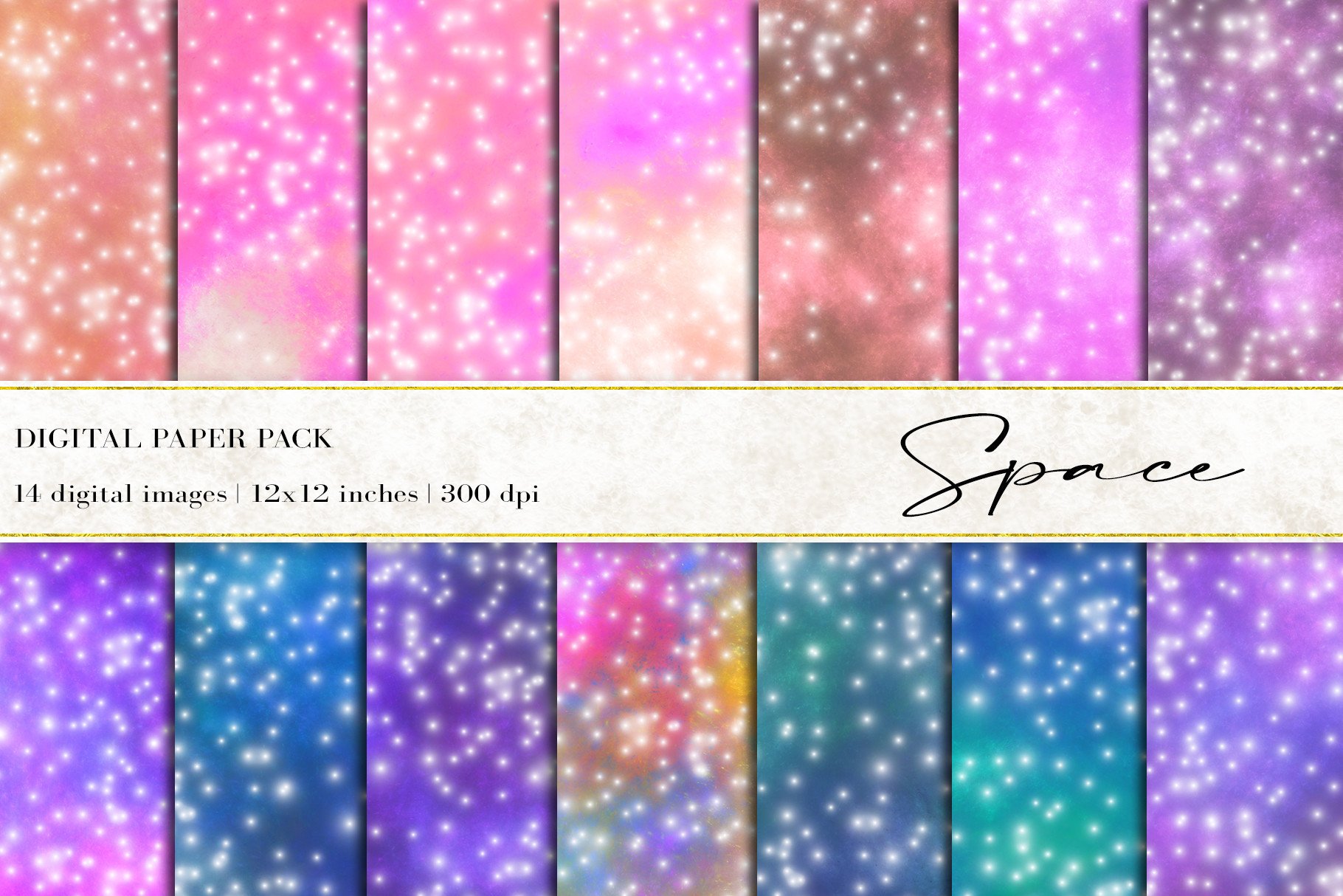 Space Digital Papers Graphic by BonaDesigns · Creative Fabrica