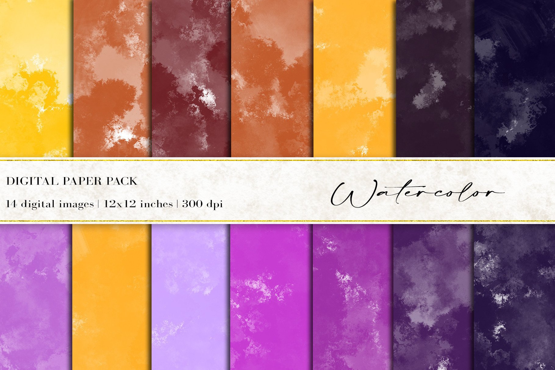 Watercolor Digital Papers Graphic by BonaDesigns · Creative Fabrica