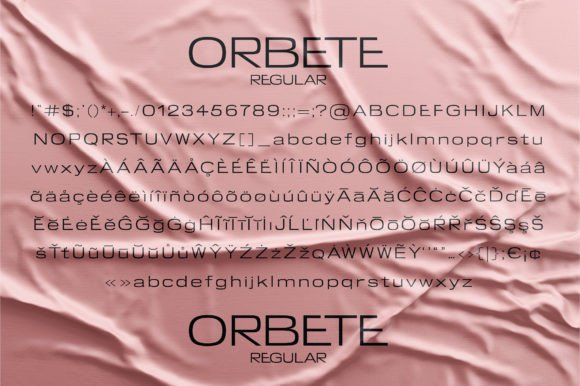 Orbete Font PNG with transparent background - Preview 5