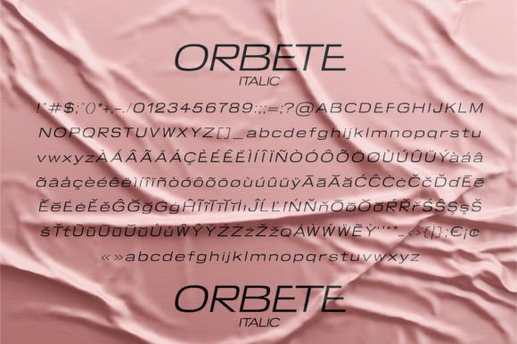 Orbete Font PNG with transparent background - Preview 6