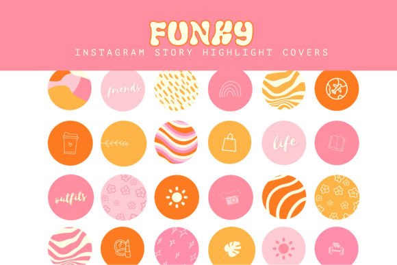 Pink Funky Instagram Highlight Covers