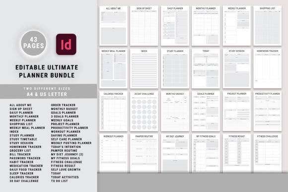 Printable Ultimate Planner Bundle Vo.1