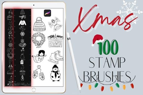 Procreate Christmas Stamps Brushes - photo 1