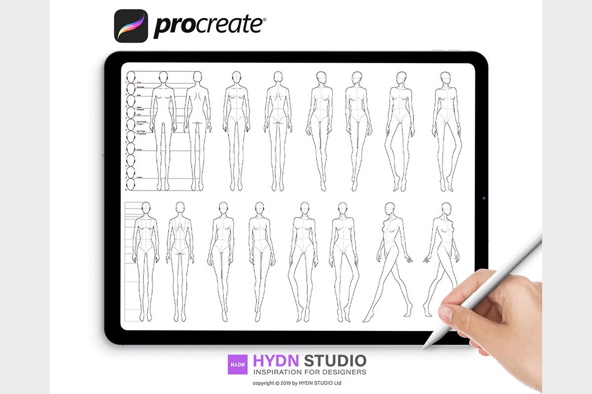 10 Head Fashion Body Poses Design