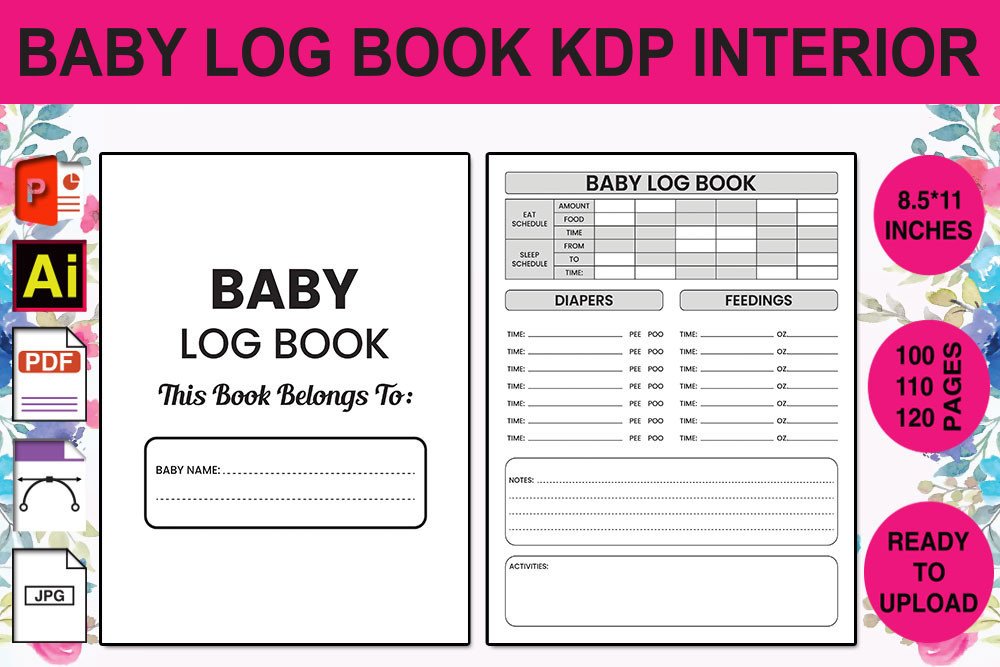 Baby Log Book KDP Interior Graphic by MB Studio · Creative Fabrica