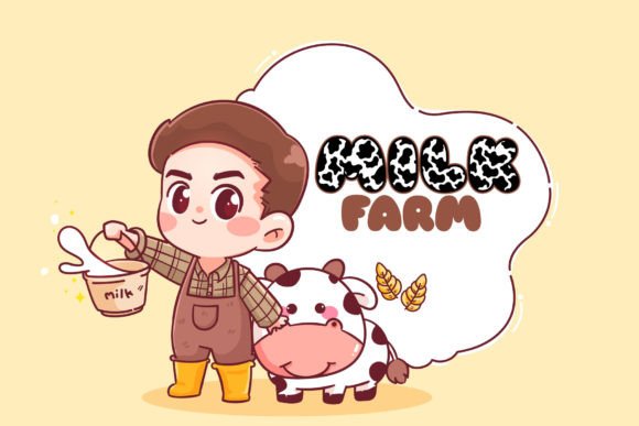 Cute Cow Font - Preview 4
