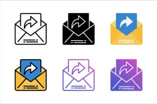 Forward Mail Icon Graphic by lapiyee · Creative Fabrica