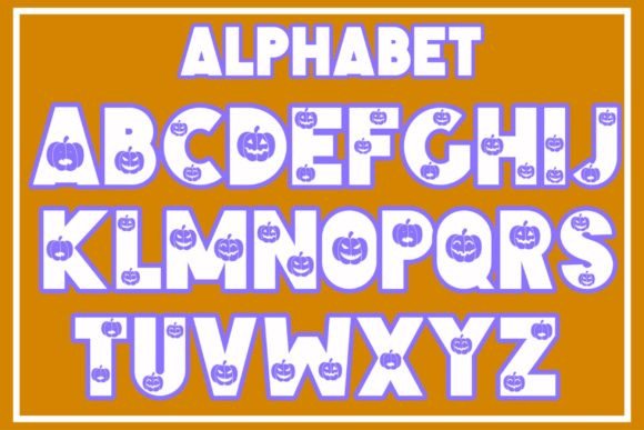 Halloween Pumpkin Font PNG with transparent background - Preview 1