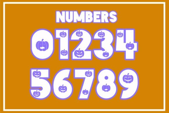 Halloween Pumpkin Font PNG with transparent background - Preview 2