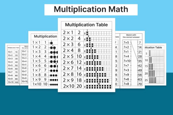 Multiplication Math Worksheets for Kids. Graphic by nayantamli ...