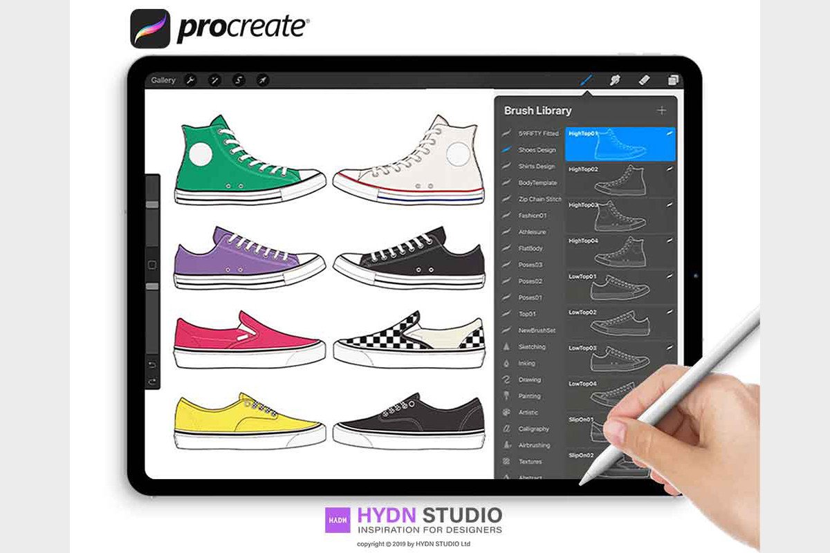 Shoes Design Set Procreate Stamp Brushes - photo 1