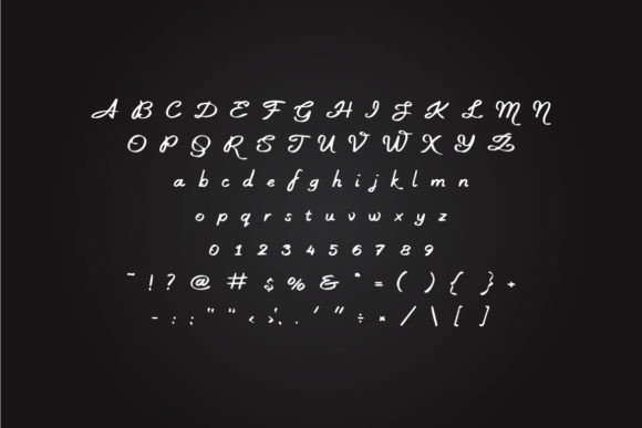 Black Fairy Font PNG with transparent background - Preview 1