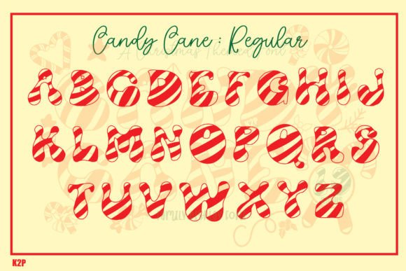 Candy Cane Font - Preview 1