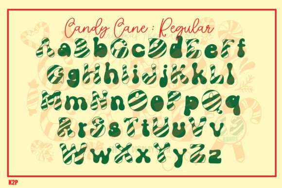 Candy Cane Font - Preview 5