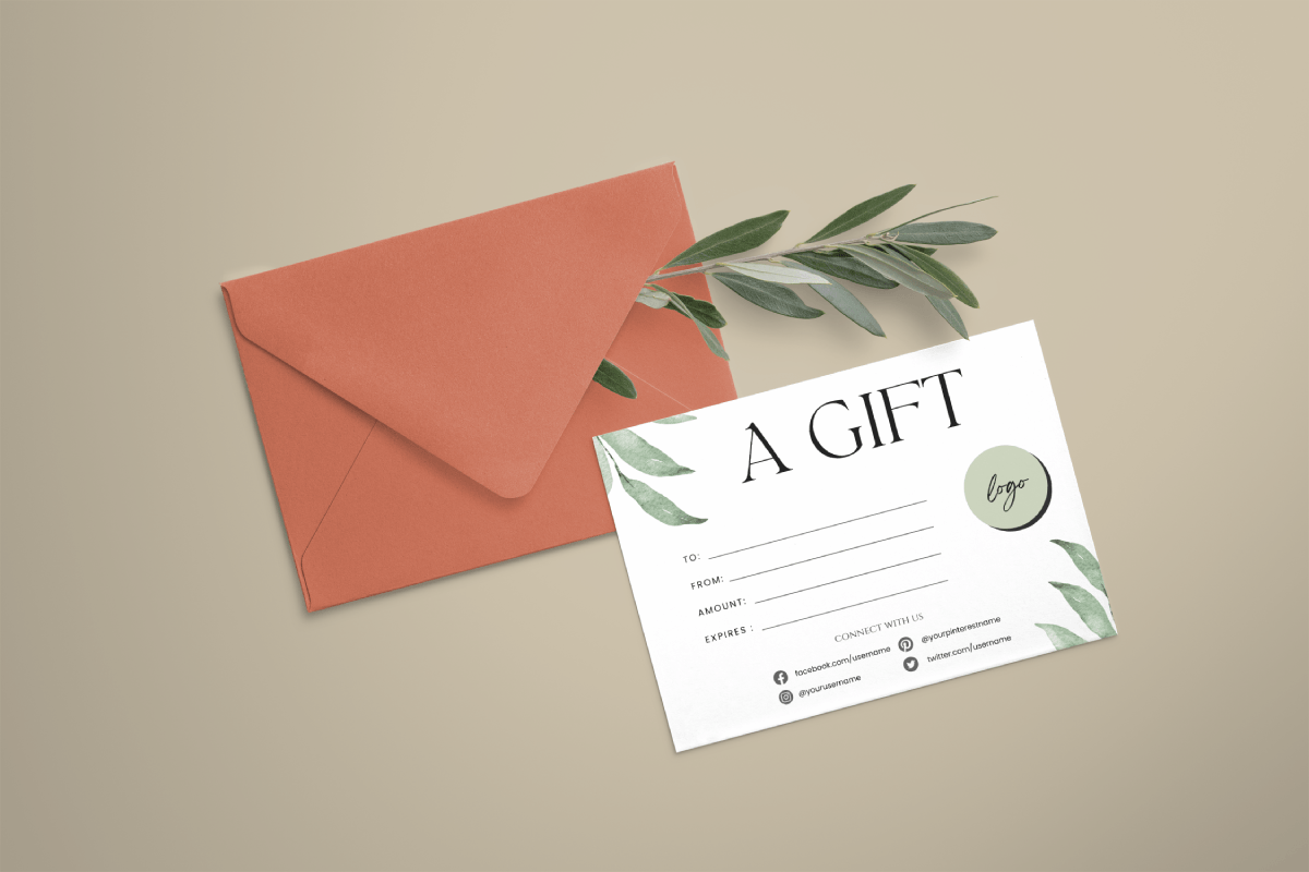 DIY Editable Gift Card Canva Template