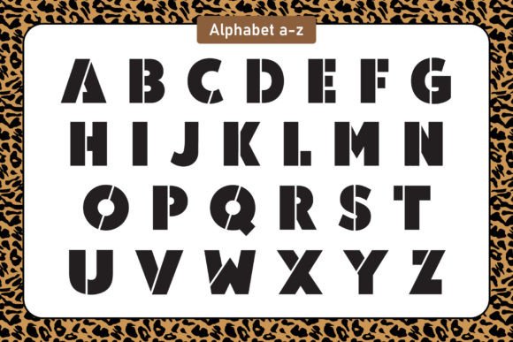 Half Cheetah Font PNG with transparent background - Preview 2