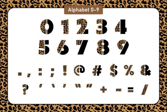 Half Cheetah Font PNG with transparent background - Preview 3