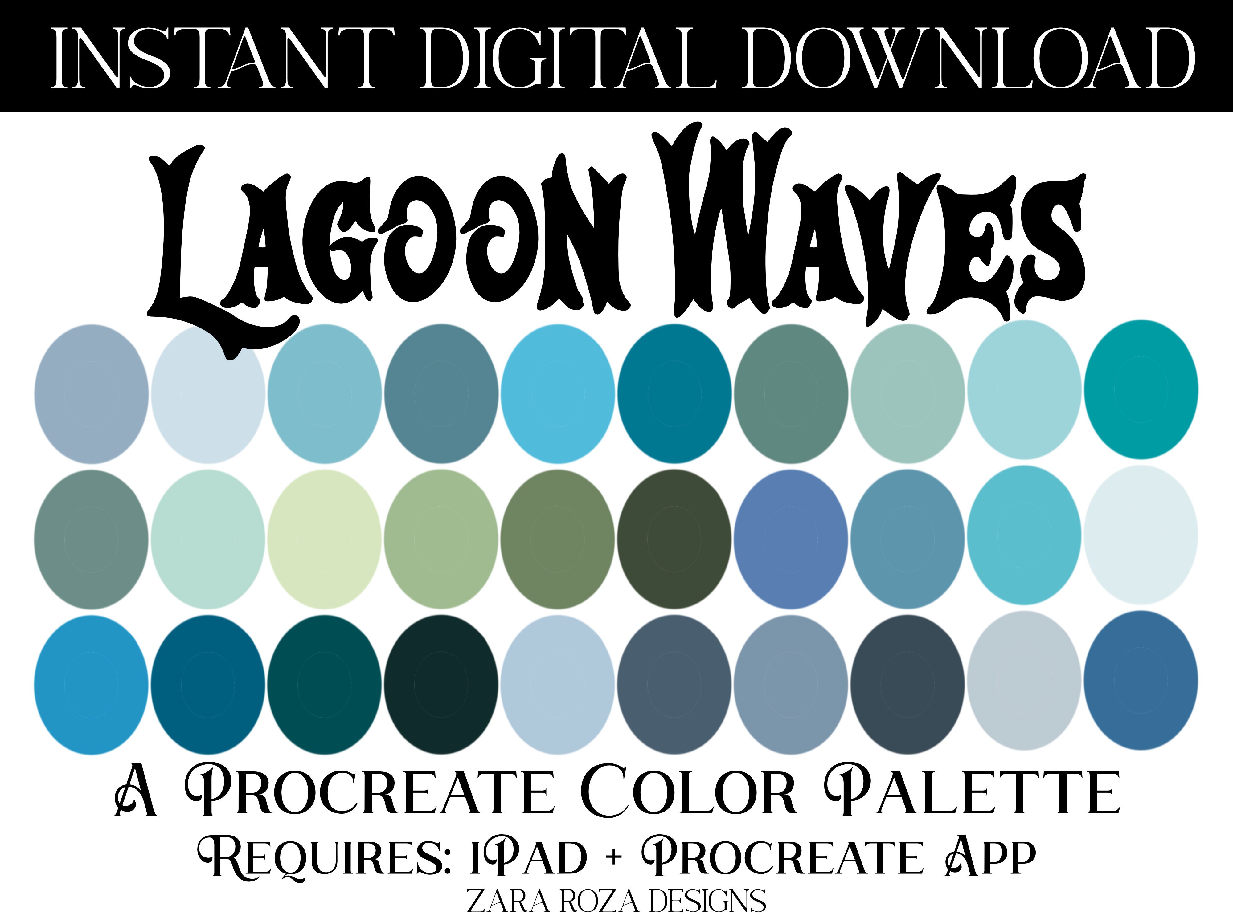 Lagoon Waves Procreate Color Palette