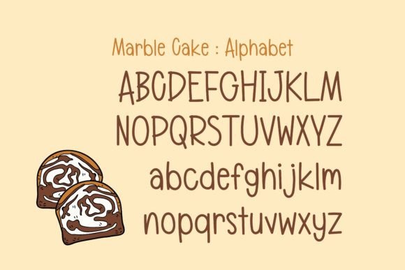 Marble Cake Font PNG with transparent background - Preview 2