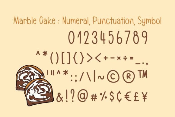 Marble Cake Font PNG with transparent background - Preview 3
