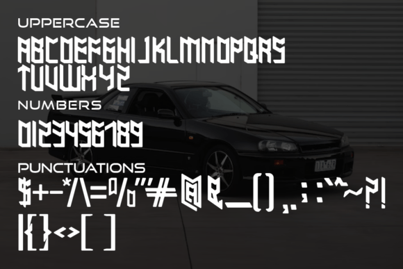 Megatar Font PNG with transparent background - Preview 2