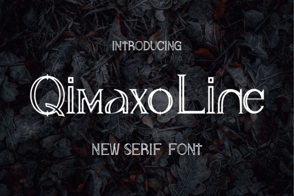 Qimaxo Line Font PNG with transparent background - Preview 1