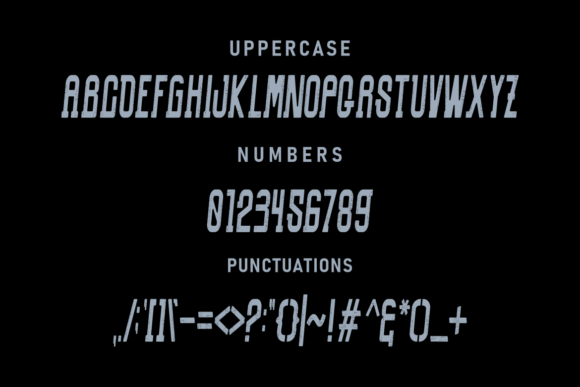 Rabonnus Strong Font PNG with transparent background - Preview 2