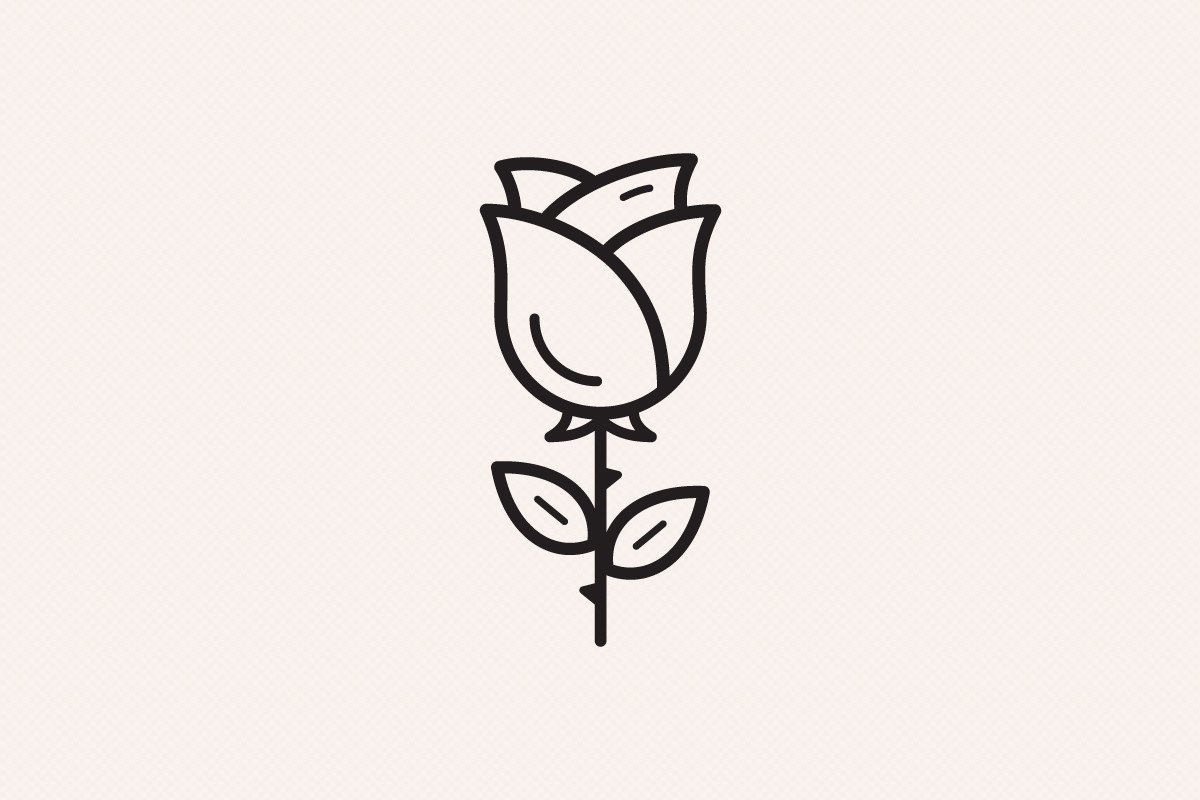 Rose Outline Icon Graphic by sargatal · Creative Fabrica