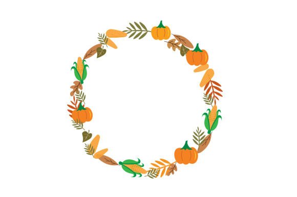 Pumpkin and Corn Wreath
