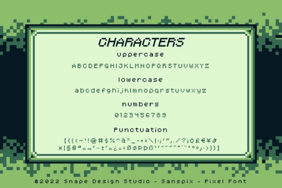 Sanspix Font PNG with transparent background - Preview 1