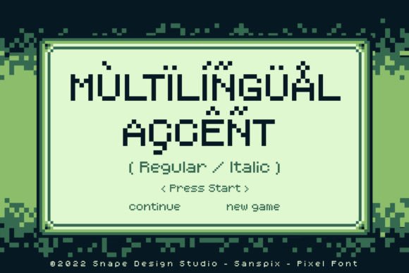 Sanspix Font PNG with transparent background - Preview 2