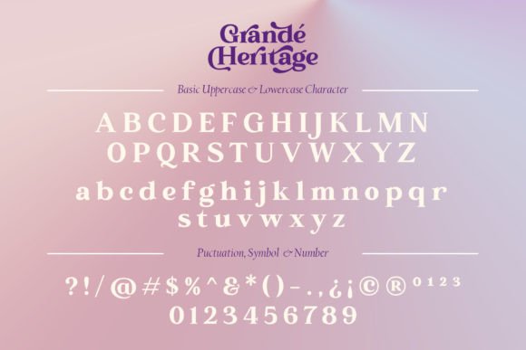 Grande Heritage Font PNG with transparent background - Preview 6