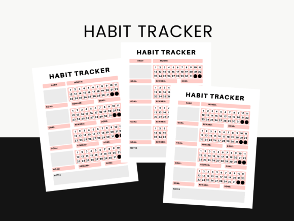 Habit Tracker Printable Canva Template