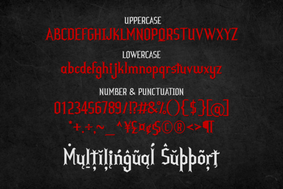 Halloween Mystery Font PNG with transparent background - Preview 4