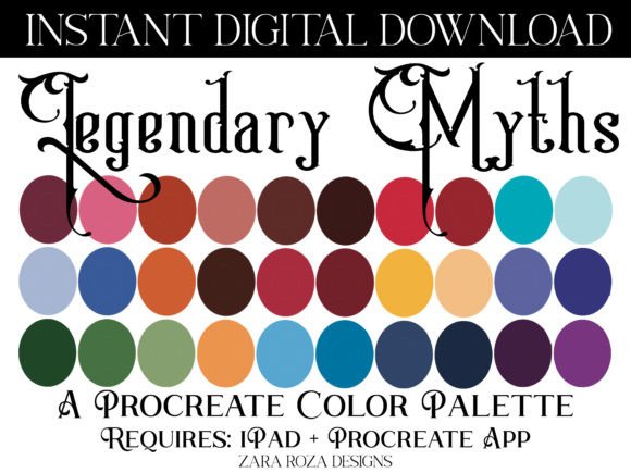 Legendary Myths Procreate Color Palette