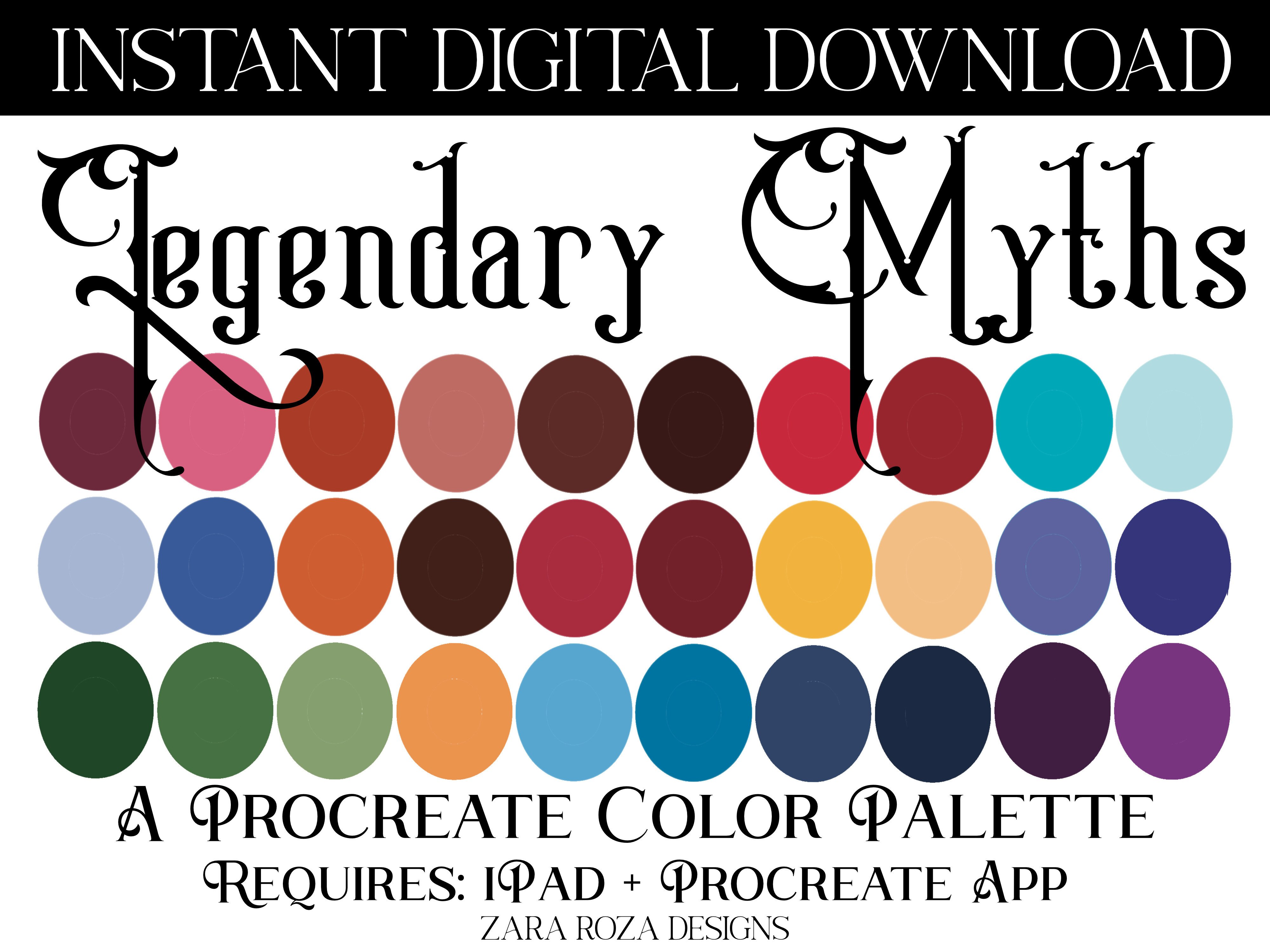 Legendary Myths Procreate Color Palette