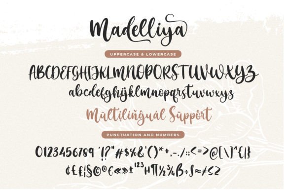 Madelliya Font PNG with transparent background - Preview 2