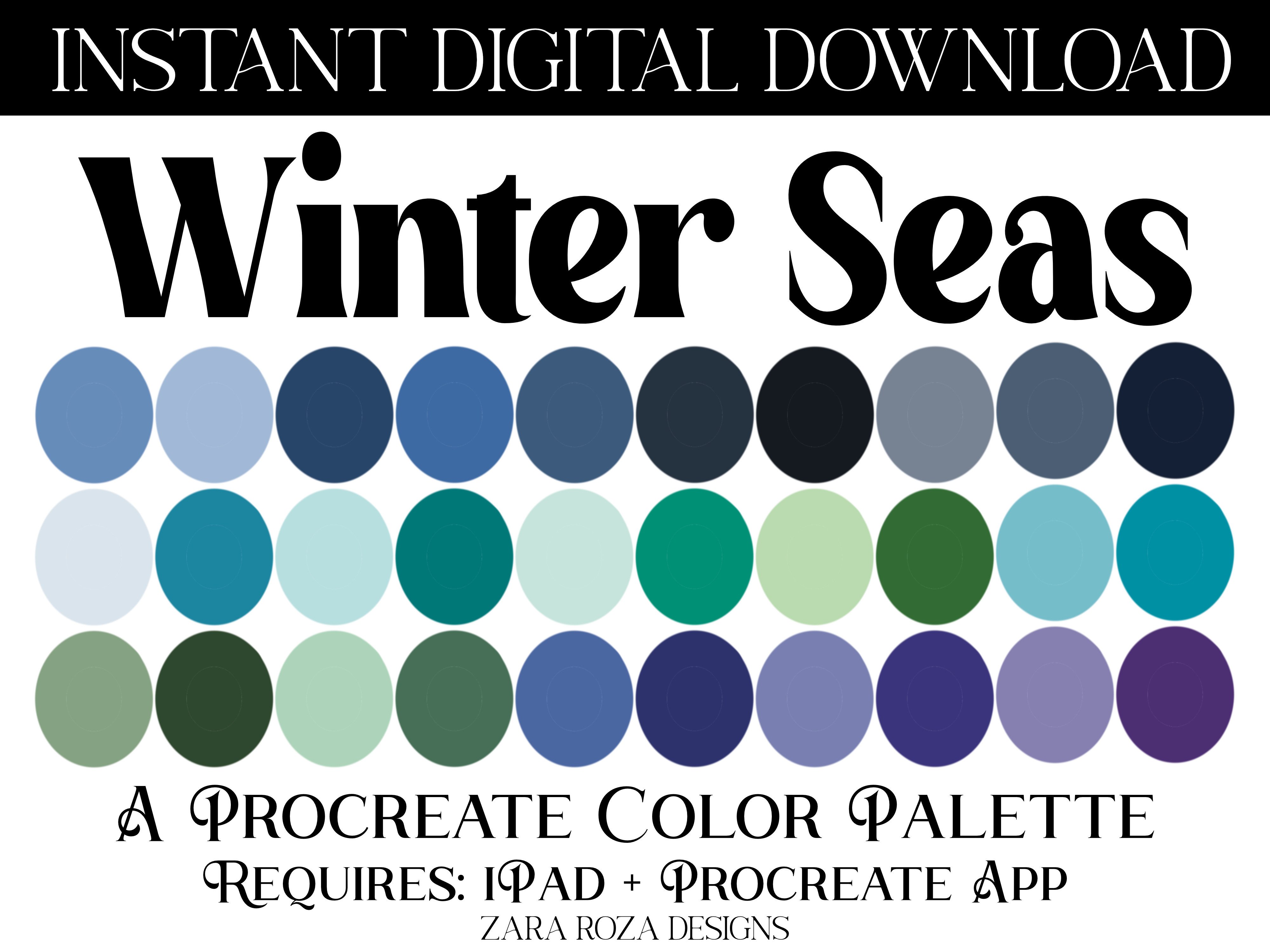 Winter Seas Procreate Color Palette