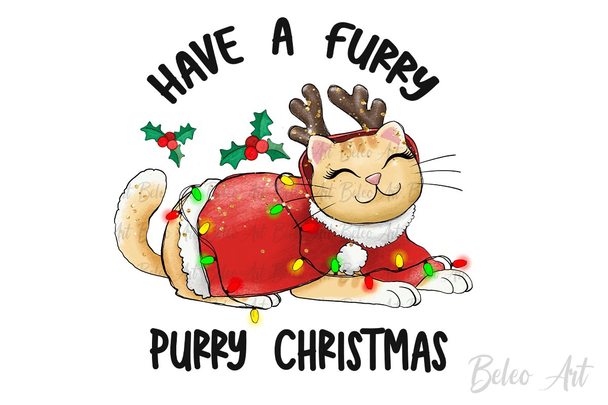 Baby Cat Christmas Png Graphic by Beleo Art · Creative Fabrica