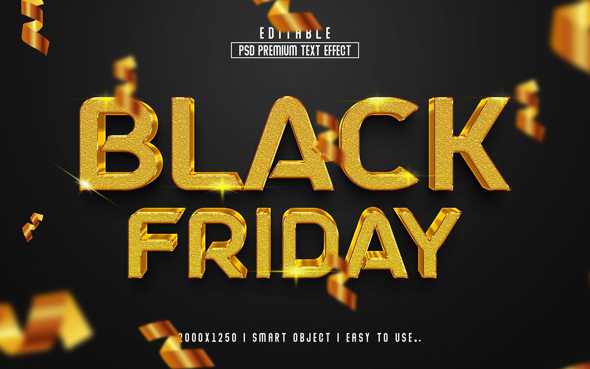 Black Friday 3D Editable Psd Text Effect Graphic by mdjahidul99519 ...