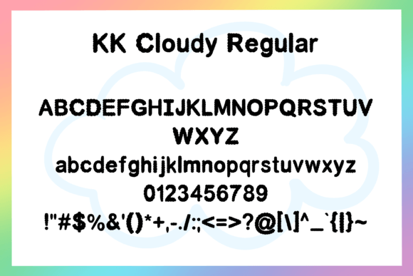 Cloudy Font - Preview 1