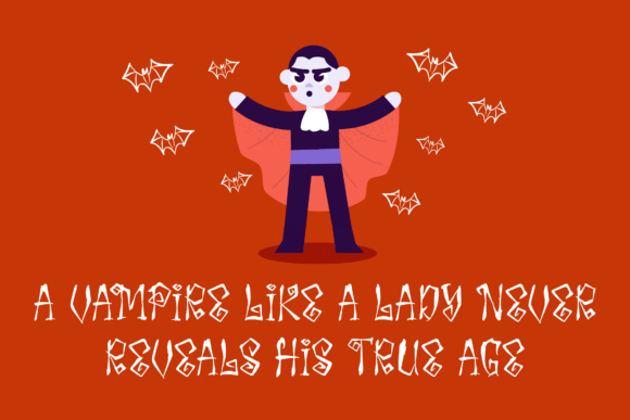 Ghosting Vampire Font PNG with transparent background - Preview 1