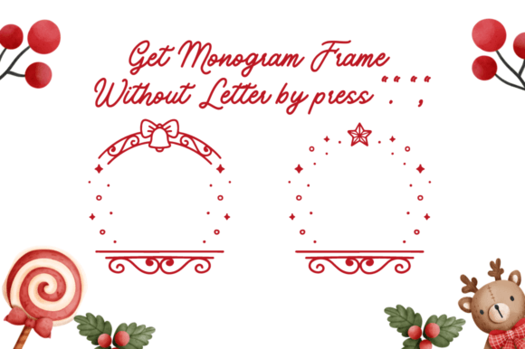 Holy Christmas Monogram Font PNG with transparent background - Preview 3