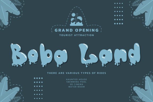 Pop Ice Font PNG with transparent background - Preview 1