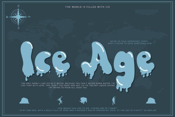Pop Ice Font PNG with transparent background - Preview 5