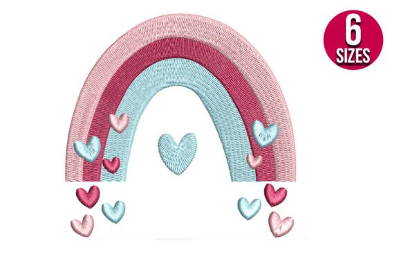 Rainbow with Hearts