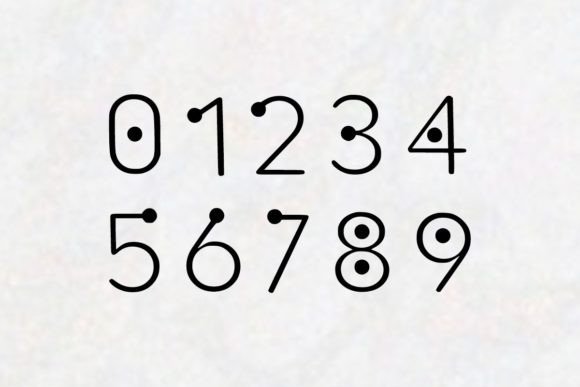 Red Dot Font PNG with transparent background - Preview 4
